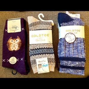 NEW- 8 pairs- Gold Toe, Bass and Fashion Boutique socks